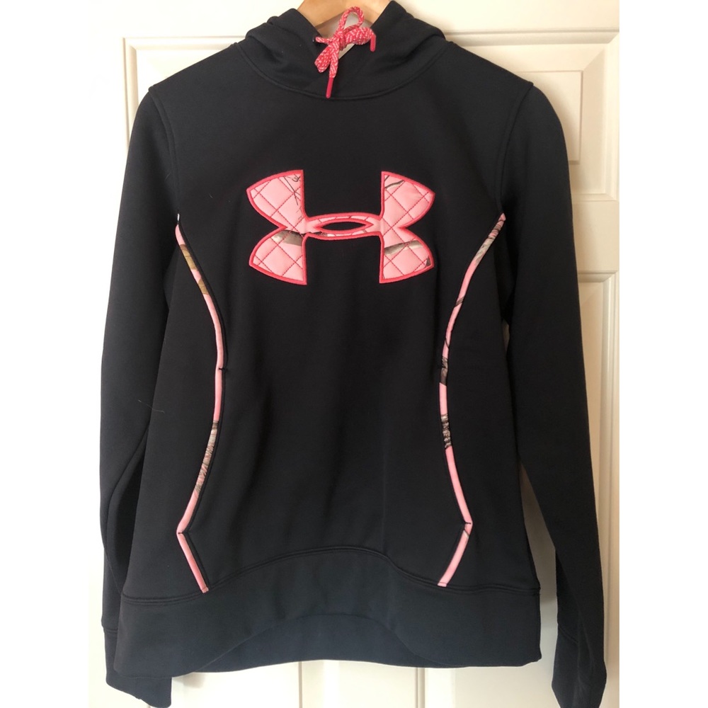 Black/Pink camo Under Armour hoodie